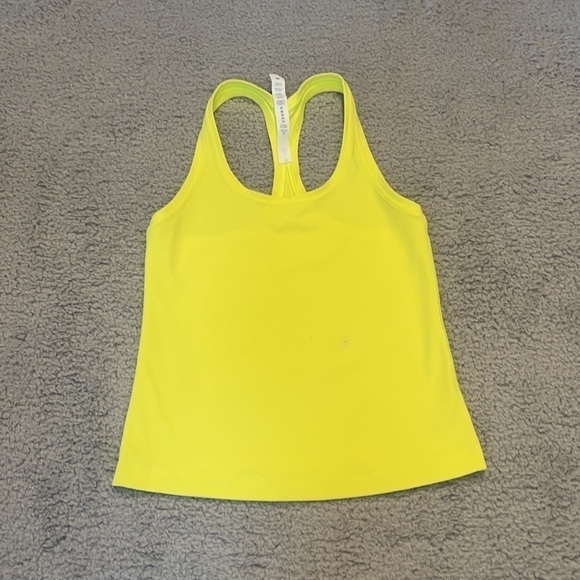 Lululemon Cool Racerback size 6 color yellow - Picture 2 of 5